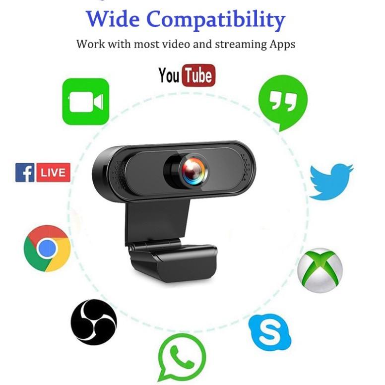 Webcam Mini Full HD 1080P 720P Tích Hợp Micro Tiện Dụng Cho Máy Tính, học zoom, học online trực tuyến, quay chữ rõ nét