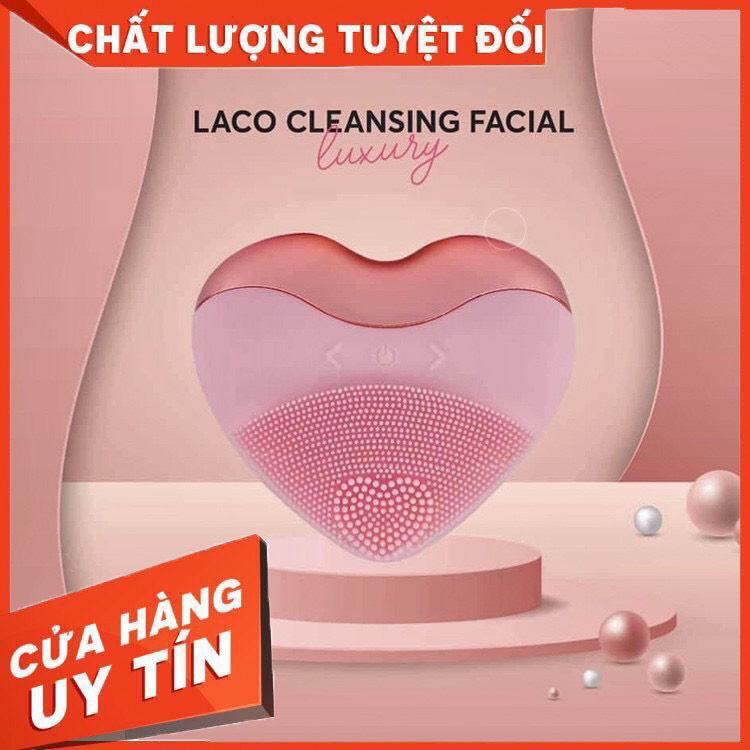 Máy rửa mặt LACO LUXURY Chính hãng tặng test sửa rửa mặt - Làm sạch sâu, massage, nâng cơ, tan nọng cằm, đẩy tinh chất