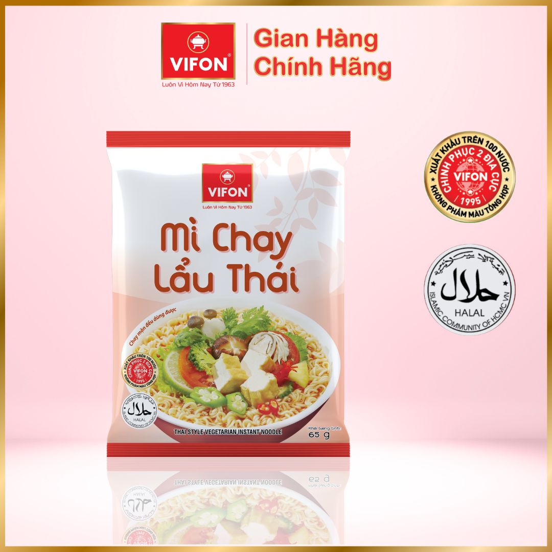 Thùng 30 Mì Chay Lẩu Thái VIFON (65g / Gói)