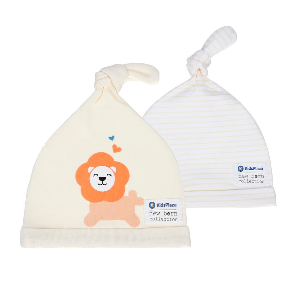 Set 2 mũ chóp sơ sinh cotton Kids Plaza BA21 (nhiều mẫu