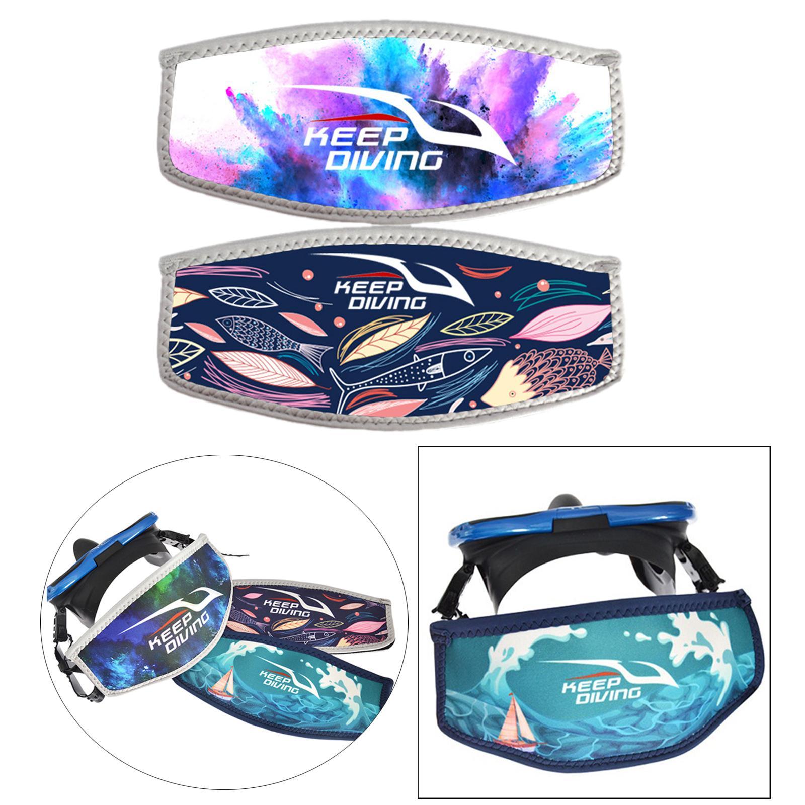 2xReplacement Padded Mask Strap Cover Scuba Diving Free Dive Pink