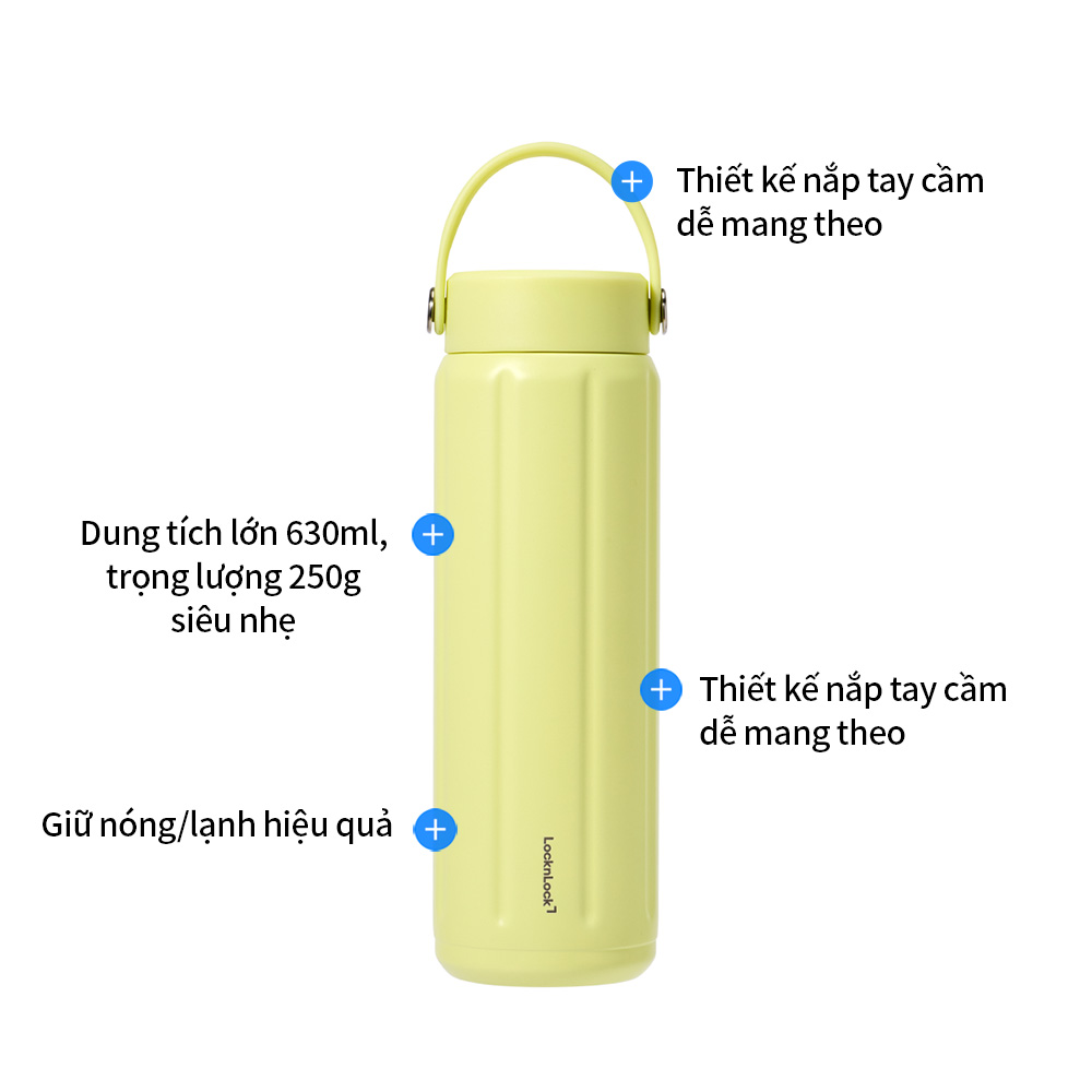 Bình Giữ Nhiệt LocknLock Slo Ultralight Tumbler LHC4427 630ml, Hàng Chính Hãng, Lớp Phủ Chống Trầy Xước - JoyMall