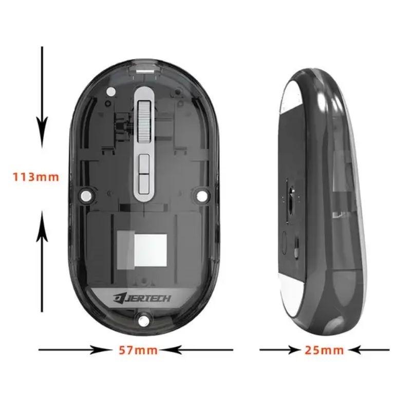 Chuột bluetooth không dây TEKKIN JERTECH WB120 thiết kế trong suốt - hàng nhập khẩu