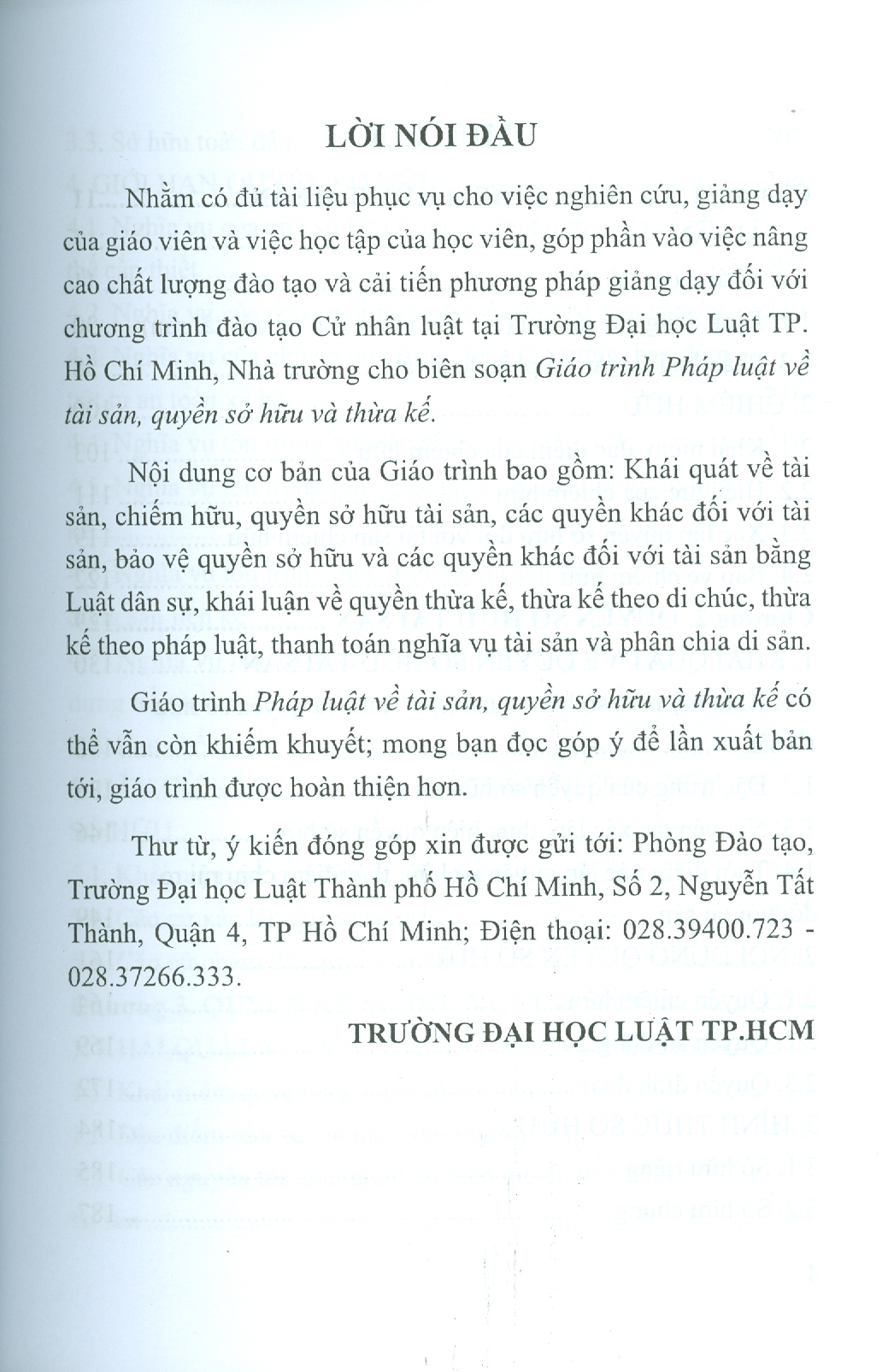 Giáo Trình PHÁP LUẬT VỀ TÀI SẢN, QUYỀN SỞ HỮU VÀ THỪA KẾ (Tái bản có sửa đổi, bổ sung)