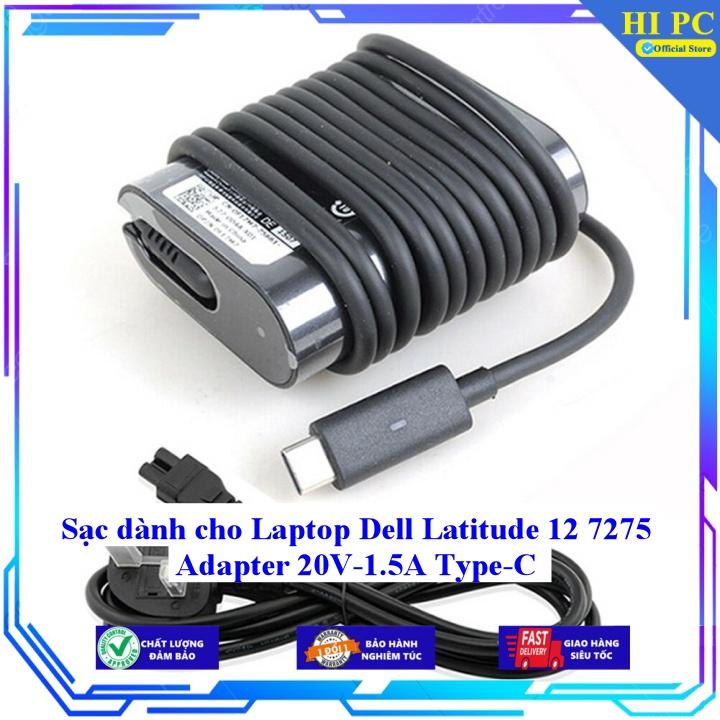 Sạc dành cho Laptop Dell Latitude 12 7275 Adapter 20V-1.5A Type-C - Kèm Dây nguồn - Hàng Nhập Khẩu