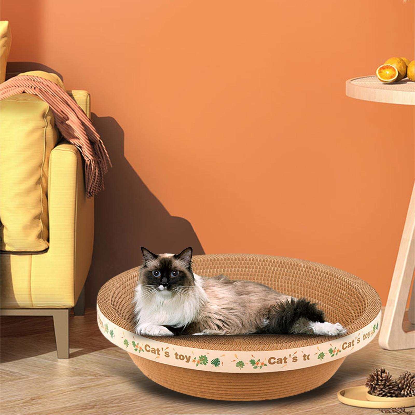 Cat Scratcher Cardboard Durable Round Cat Scratching Board Corrugated for Kitty Playing