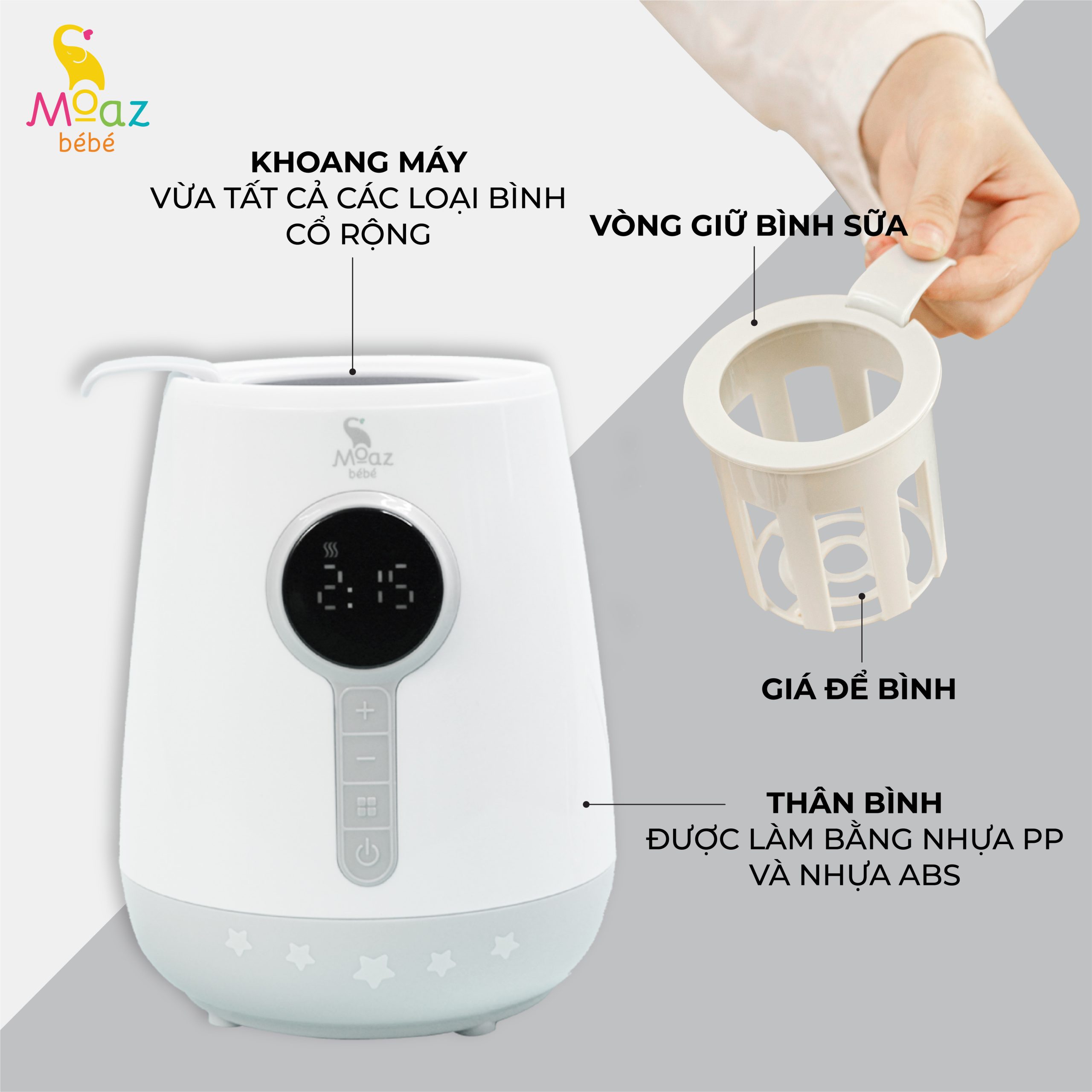 Máy hâm sữa Moaz Bébé MB-021