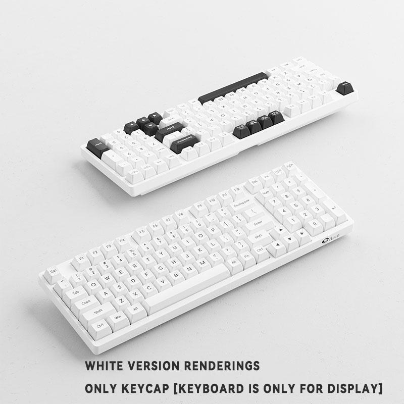 Bộ nút bàn phím cơ AKKO SAL màu trắng / đen bằng ABS chụp kép thông dụng