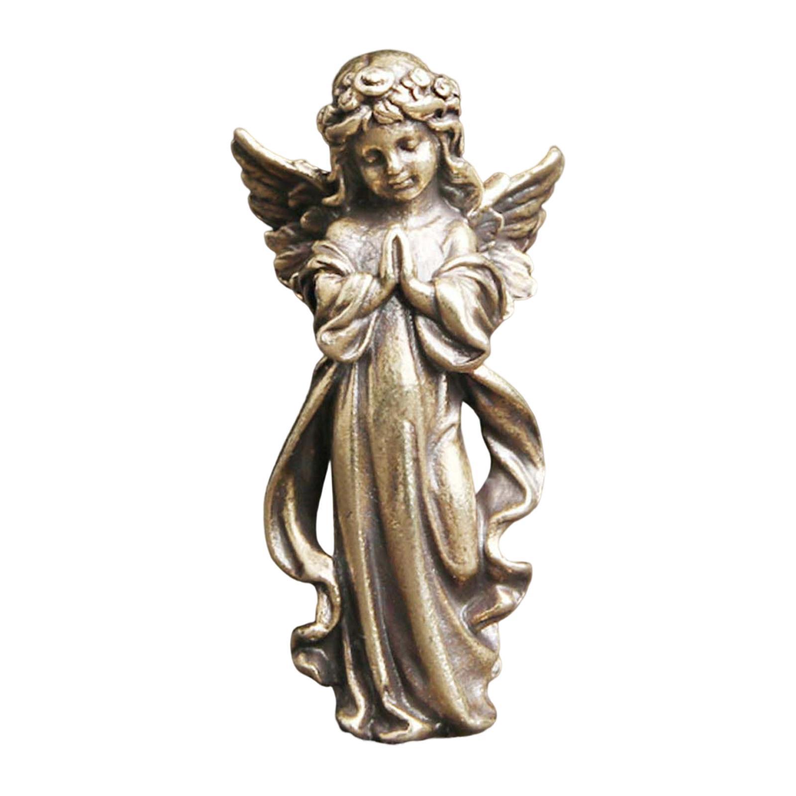 Angel Statue Sculpture Ornaments Crafts Prayer Angel Statue Figurine Vintage