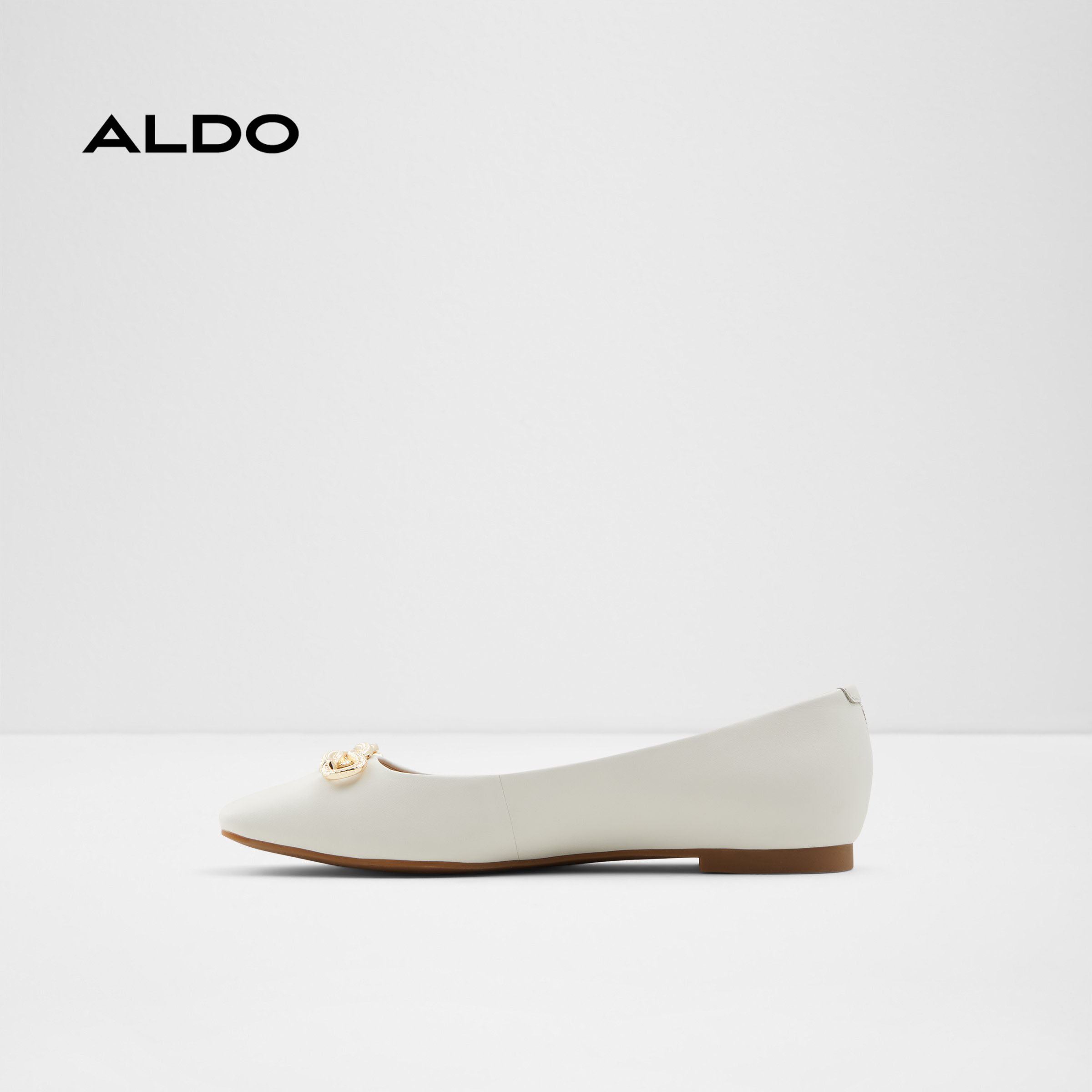 Giày búp bê nữ mũi vuông ALDO LOTHAUVIA100 - White - Size