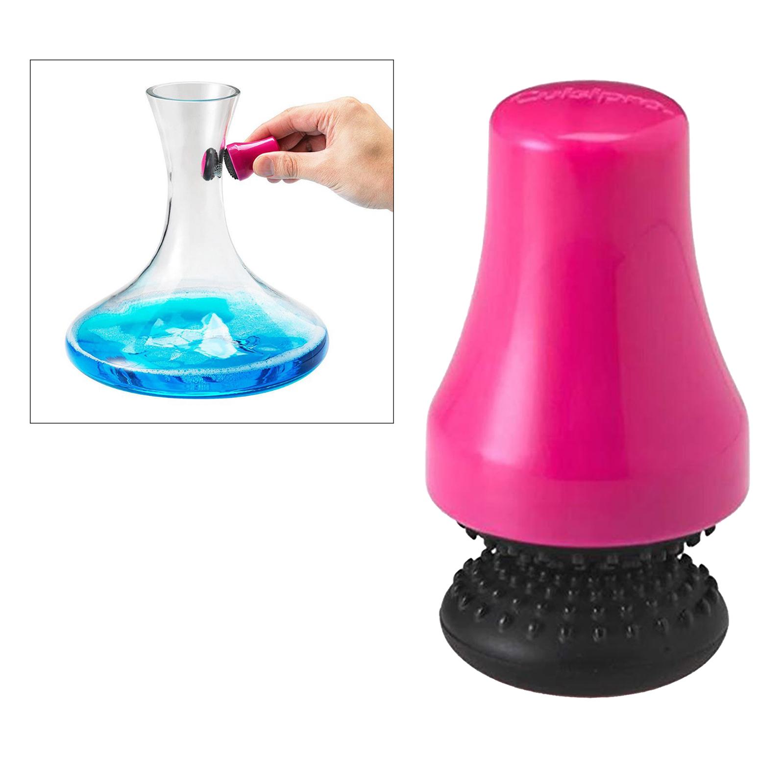 2x Silicone Brush Cleaner Magneitc Glass Spot Bottle Vase Scrubber