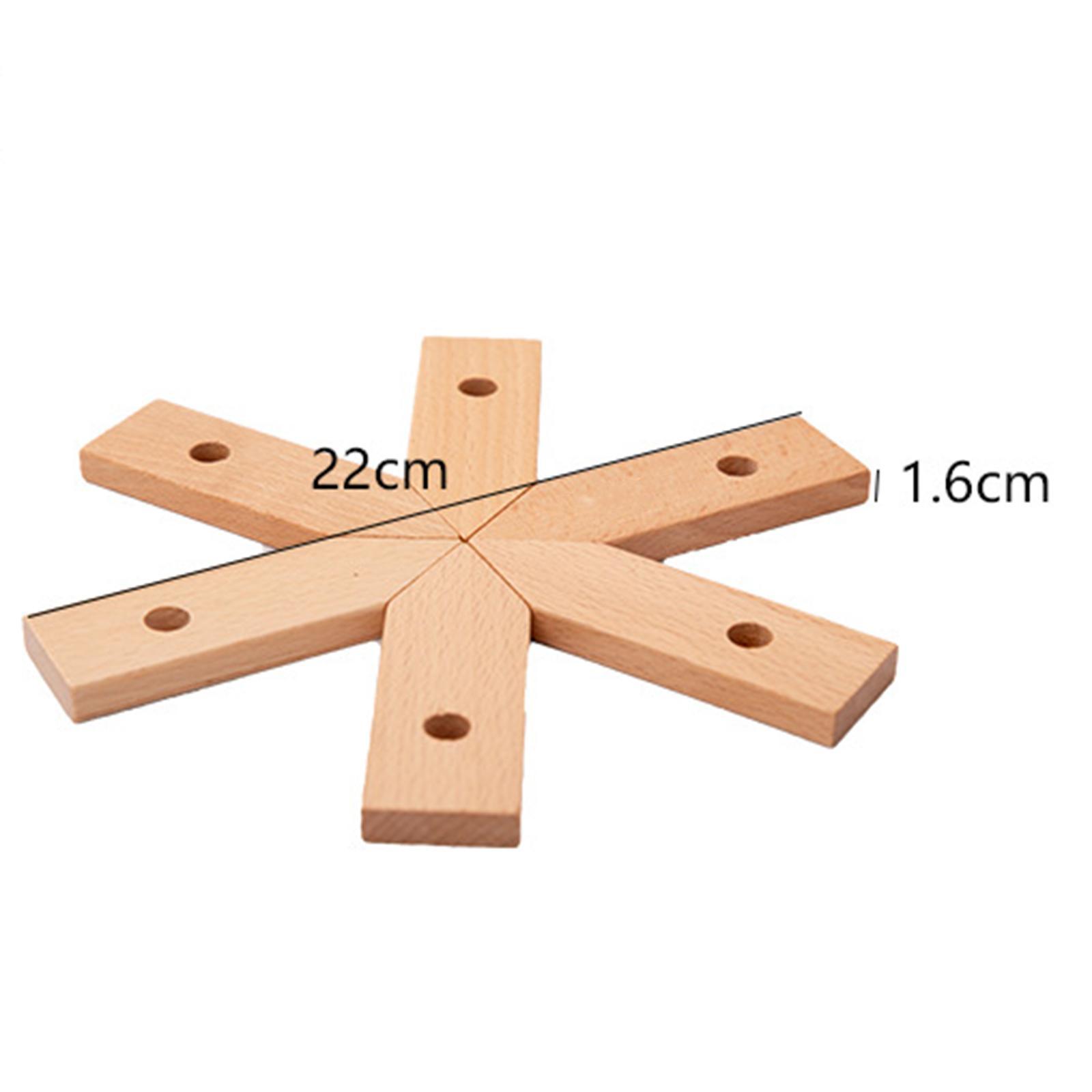 Wooden Placemat Dining Table Mat Coasters Beech Wood Drinkware for Outdoor