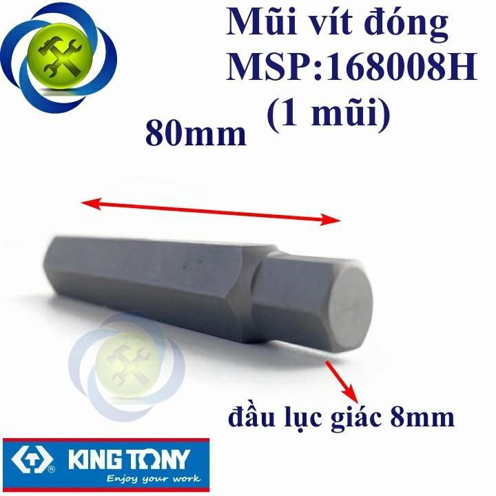 Mũi vít lục đóng lục giác 8mm Kingtony 168008H