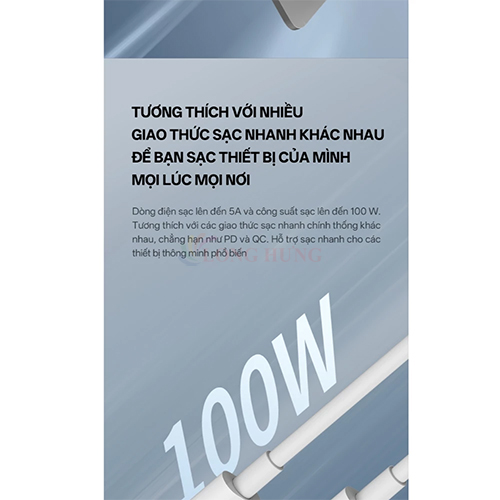 Cáp USB Type-C to Type-C Cuktech 1m 100W KLC-5499 - Hàng chính hãng
