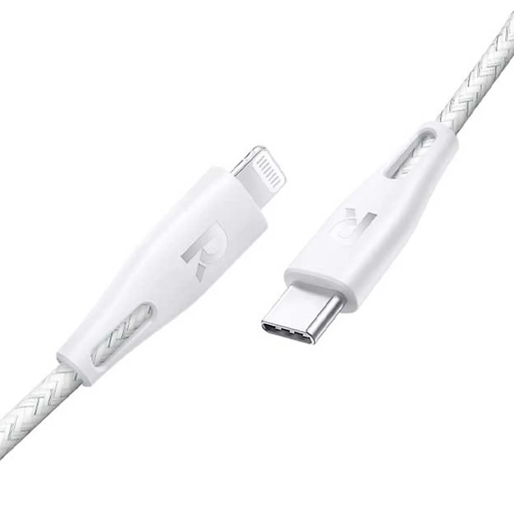 Bộ Củ Sạc Dành Cho iPhone, iPad GaN Nhỏ Gọn RAVPower RP-PC120 30W Và Cáp Type C to Light.ning MFI C94 20W Dây Nylon Dài 1.2M RP-CB1004-W - Hàng Chính Hãng