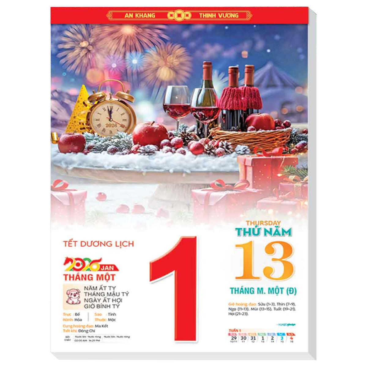 Lịch Bloc Siêu Đại 2026 - Bốn Mùa Sung Túc - Thịnh Vượng - Hoa Niên HN10