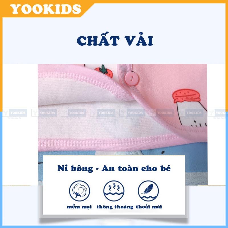 Áo gile cho bé YOOKIDS chất đẹp _ Áo gile nỉ bông cho bé trai bé gái 3 6 9 12 18 24 tháng size từ 6 8 10 12kg