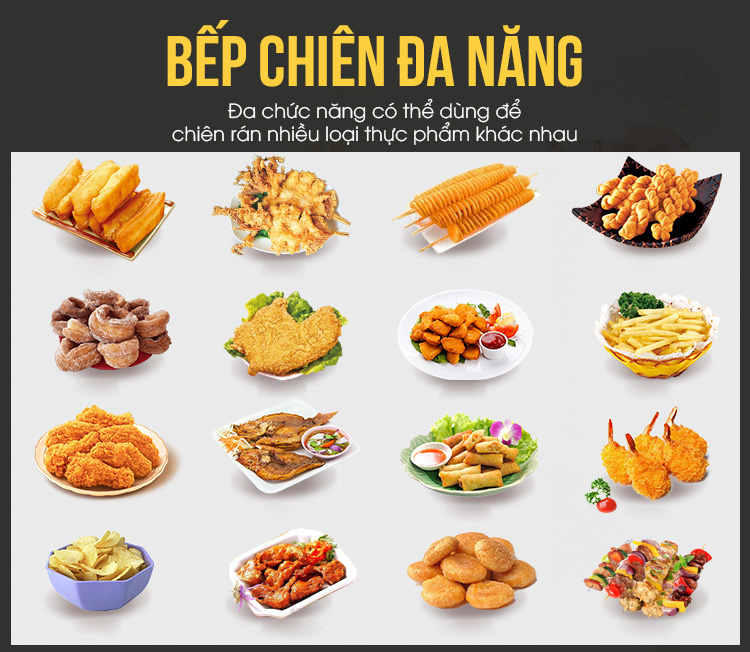 Bếp chiên, nhúng khoai tây, gà rán, thực phẩm công nghiệp 50L NEWSUN - Hàng chính hãng