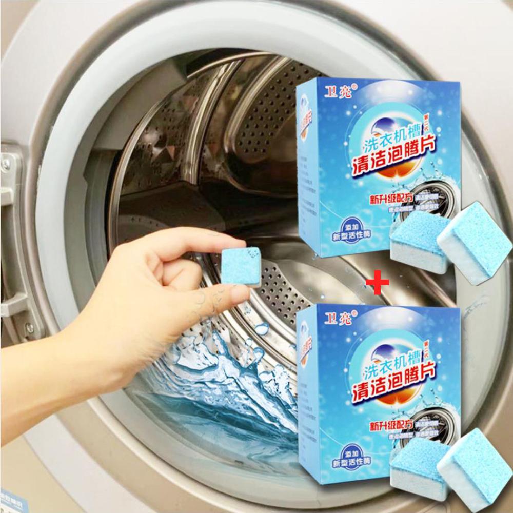 Combo 2 Hộp Viên Tẩy Lồng Máy Giặt Khử Sạch Cặn Bẩn, Vệ Sinh Máy Giặt Diệt Khuẩn Và Khử Mùi Lồng Máy - Đa Năng Phù Hợp Sử Dụng Cho Nhiều Loại Máy Giặt - Hàng Chất Lượng