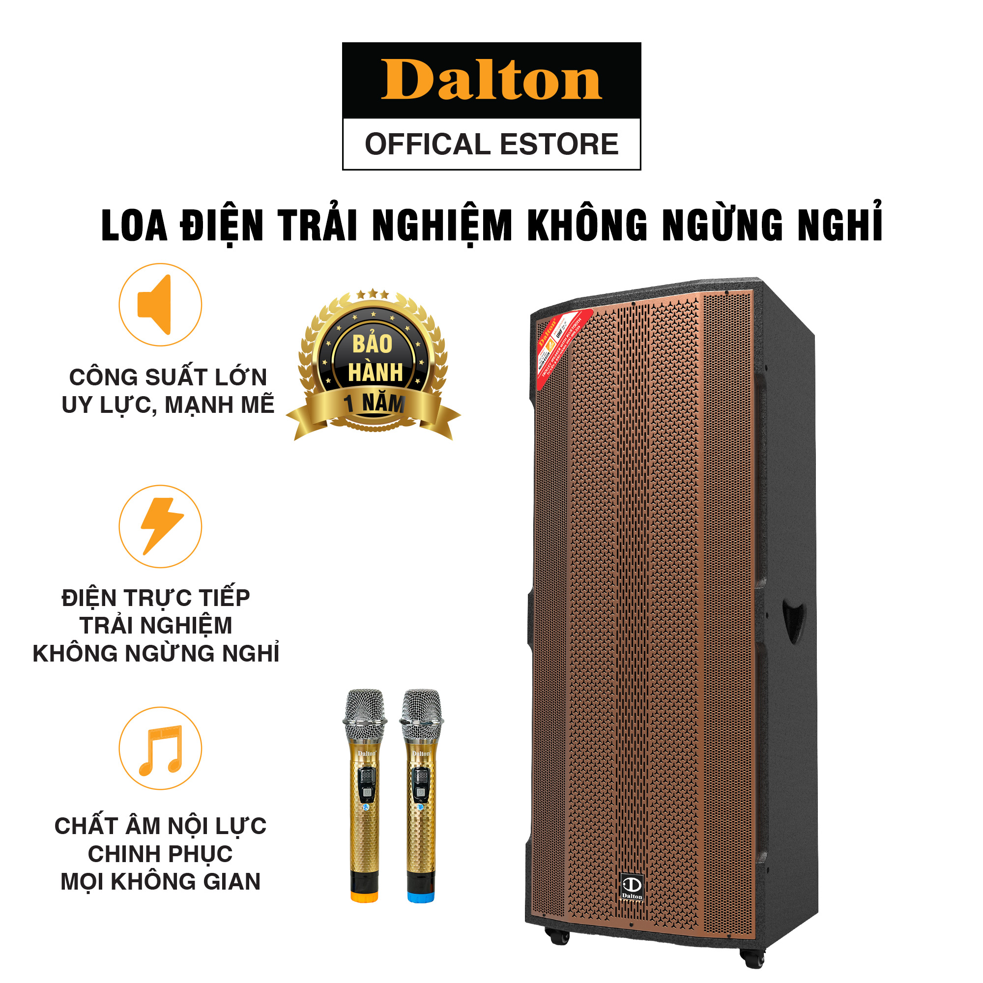 Loa kéo điện Dalton TS-15A2800 - Hàng chính hãng
