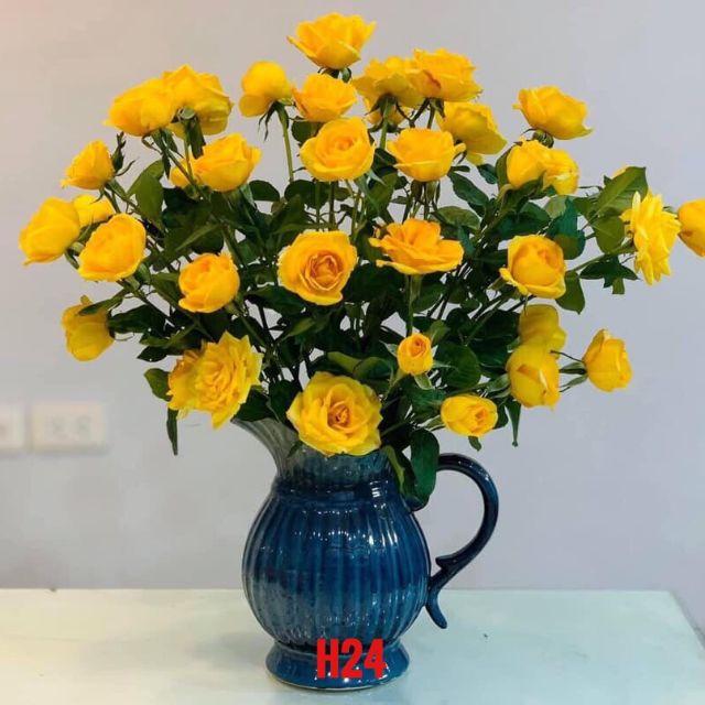 Lọ Hoa Men Hỏa Biến Dáng Bình Sữa