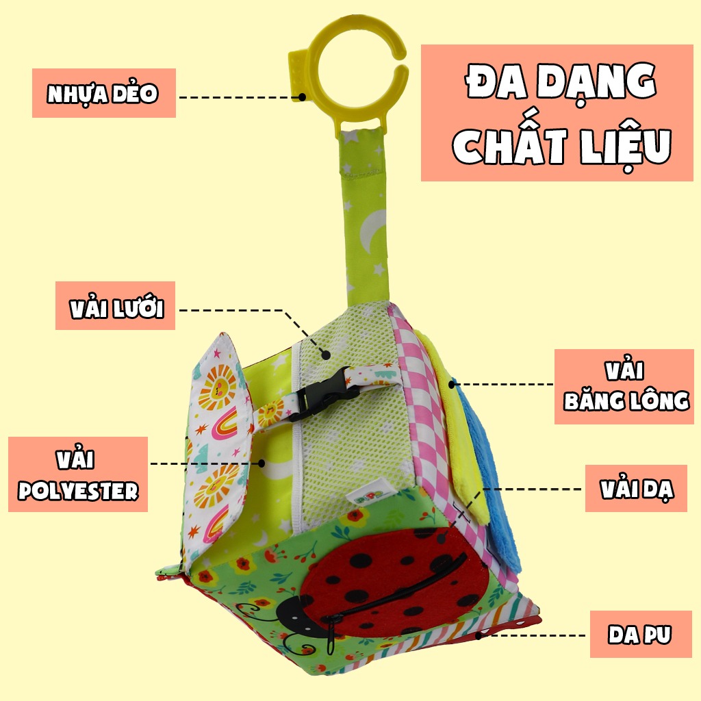 Đồ Chơi Vải - Bộ Hình Khối Luyện Kỹ Năng Cho Bé Từ 6 Tháng - Pipo Vietnam