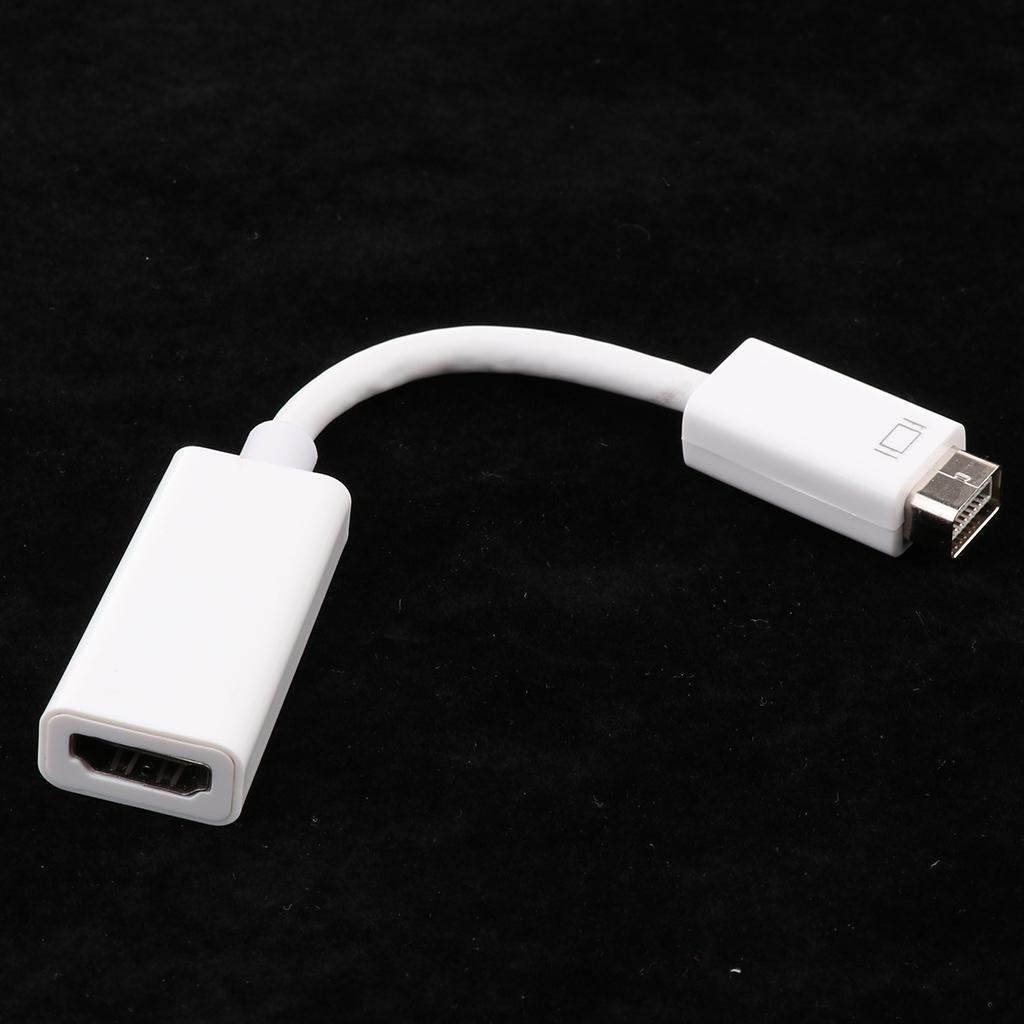 Mini DVI to HDMI Male-Female Converter/Adapter Cable for MacBook White