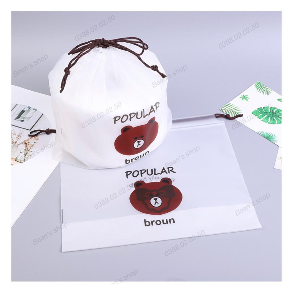 50 TÚI RÚT GẤU NÂU- THỎ TRẮNG SIZE 20*16