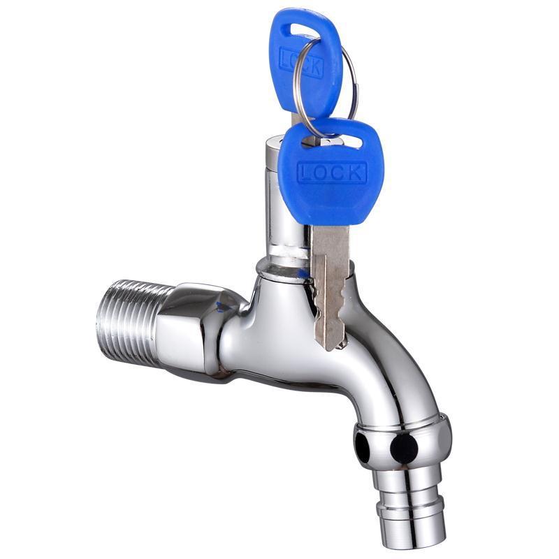 2 chiếc Vòi đồng thau chống trộm có vòi Khóa chống trộm khóa bên ngoài Vòi nước chính