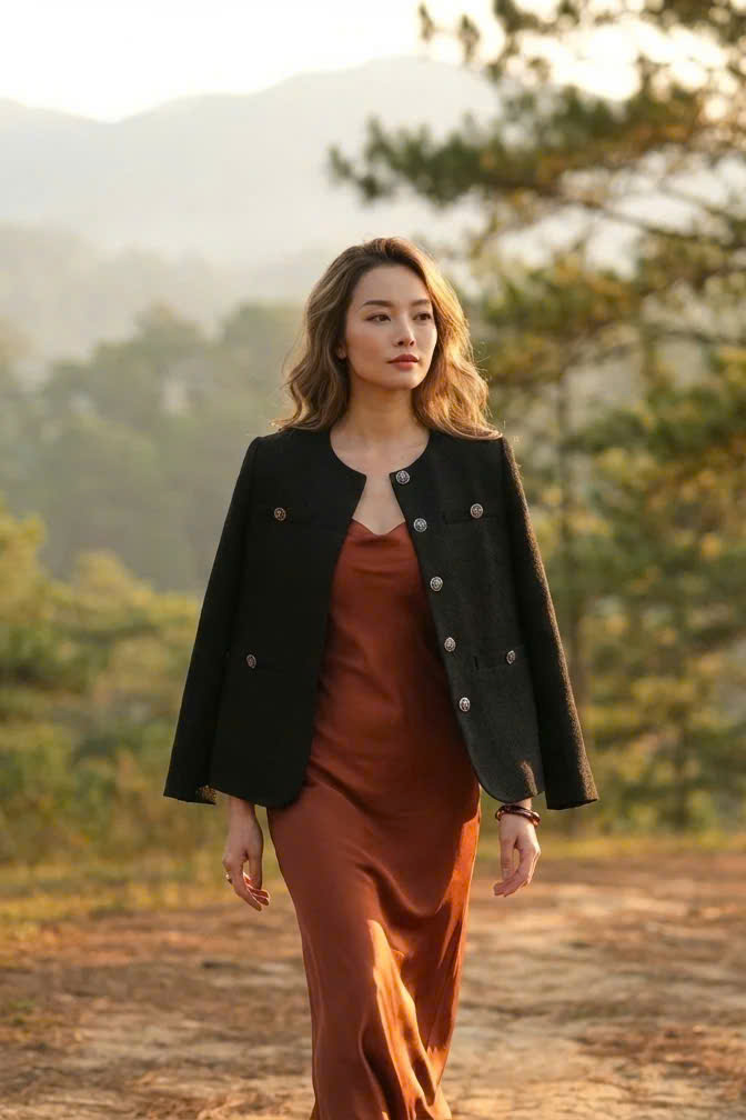 Áo Khoác Nữ, Áo Jacket Tweed Nam Hà TOP187 thời trang thiết kế Hity