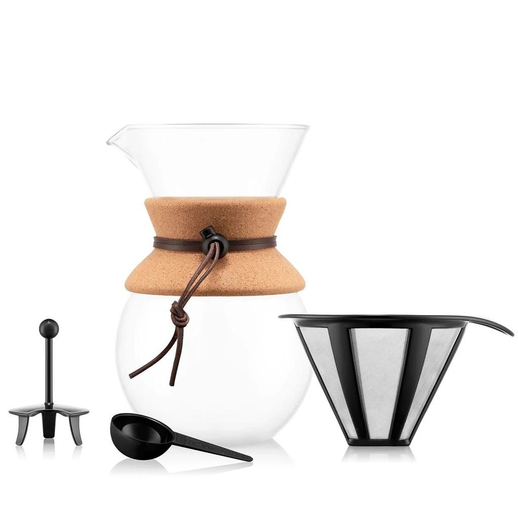 Bình pha cà phê kiểu Pháp Bodum Pour Over 500ml/1L 11592-109/11571-109, xuất xứ Bồ Đào Nha