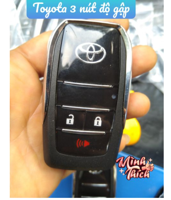 Vỏ chìa khóa xe dành cho altis, inova, fortuner, camry loại 3 nút chìa thẳng và chìa độ gập đời mới dành cho xe bản đủ