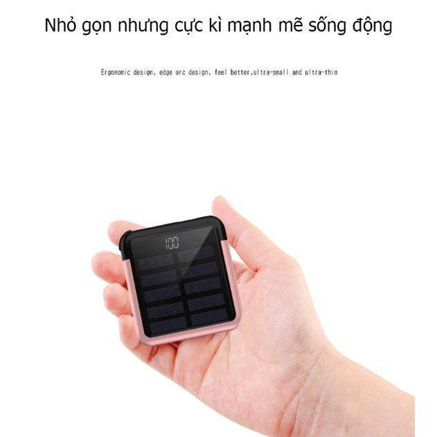 Pin sạc dự phòng năng lượng mặt trời siêu mỏng 5000mAh - ShopToro - AsiaMart