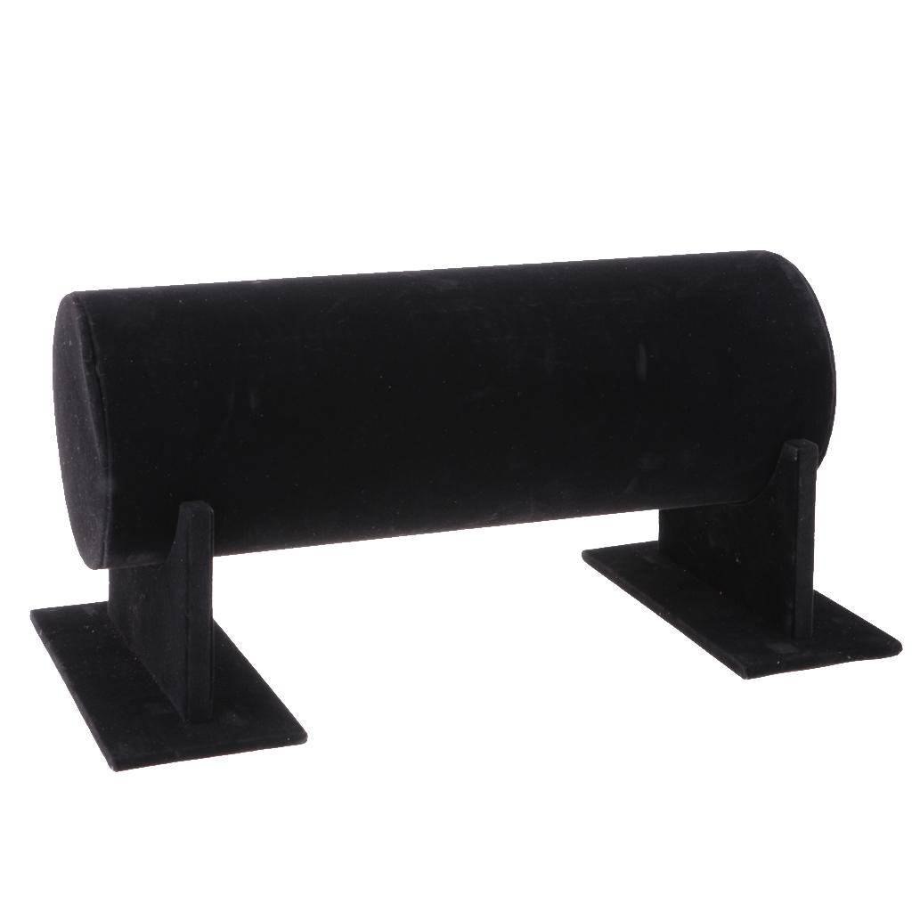 2xVelvet T-Bar Headband Holder Retail Shop Jewelry Display Stand Rack Black