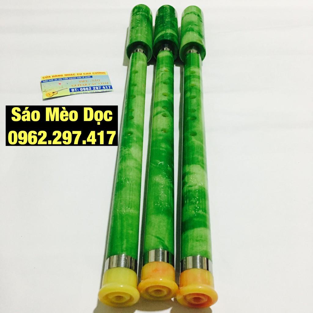 Sáo Mèo Dọc Cao Cấp Xanh Ngọc Âm Chuẩn