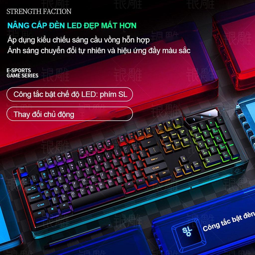 Bàn phím máy tính Gaming RGB LDK V4 - Bàn phím máy tính có dây chơi game chuyên nghiệp, chế độ LED RGB, chống nước