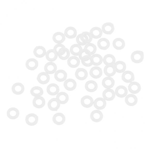 2- 100 Pieces White Rubber Stem Shaft O-Rings Grommets Washers