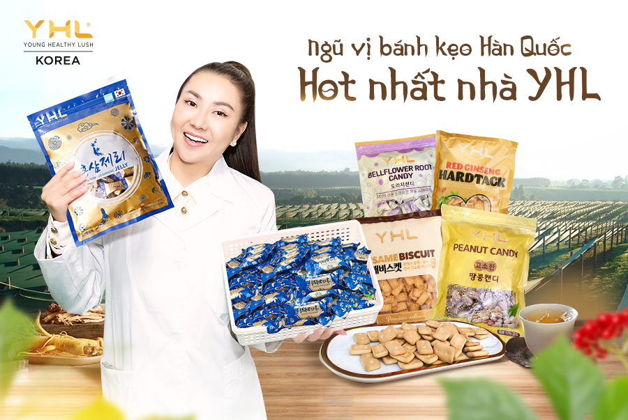 Kẹo rễ cây cát cánh hiệu YHL 400g Hàn Quốc