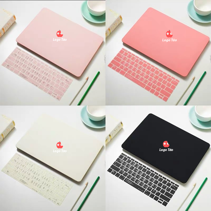 Ốp dành cho  Macbook - Case For  Macbook Nhựa Dẻo Màu Pastel Thanh Lịch - Loại Hở Táo - Combo 2 in 1 Tặng Kèm Phủ Phím Cùng Màu - Full Dòng Máy