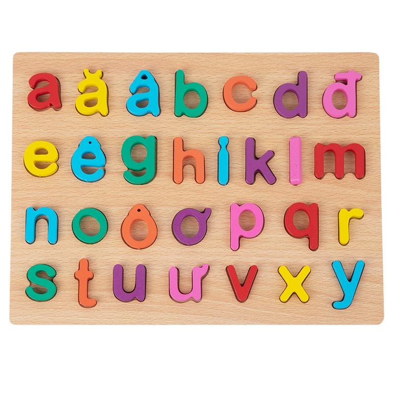 Bảng chữ cái cho bé bằng gỗ, đồ chơi giáo dục giúp trẻ học nhanh các chữ cái và số