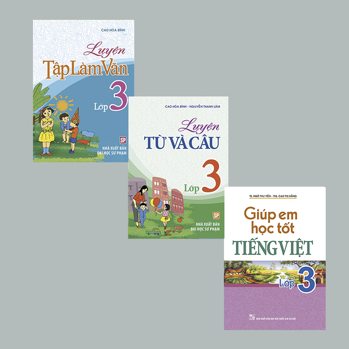 Combo 3 Cuốn Luyện Từ Và Câu + Luyện Tập Làm Văn + Giúp Em Học Tốt Tiếng Việt Lớp 3