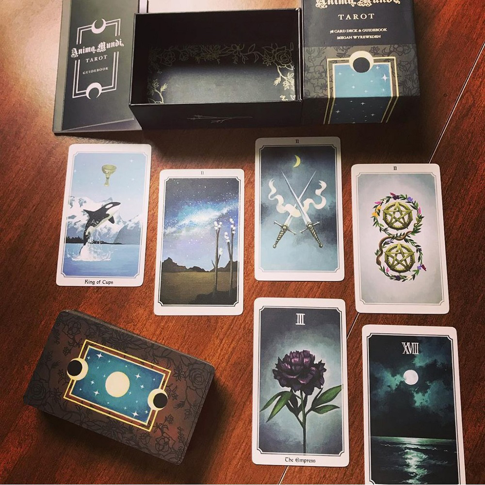[Mạ Cạnh Size Gốc] Bài Tarot  Anima Mundi 78 Lá 7x12 Cm Hộp Cứng Cao Cấp Đá Thanh Tẩy