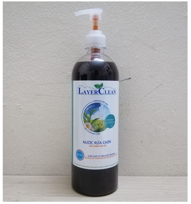 Combo 2 Chai Nước Rửa Chén Hữu Cơ Layer Clean - Hương Quýt, Thể Tích: 800ml