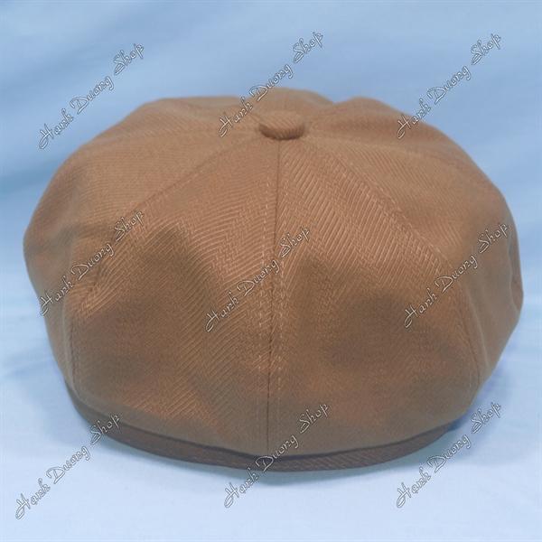 Nón mỏ vịt nữ trơn không thêu, nón beret nữ hàng quảng châu phong cách cổ điển, nón nồi nữ, nón bí ngô, nón beret họa sĩ hàng quảng châu vòng đầu 57-58cm có 2 dây rút giảm size đầu - Bò