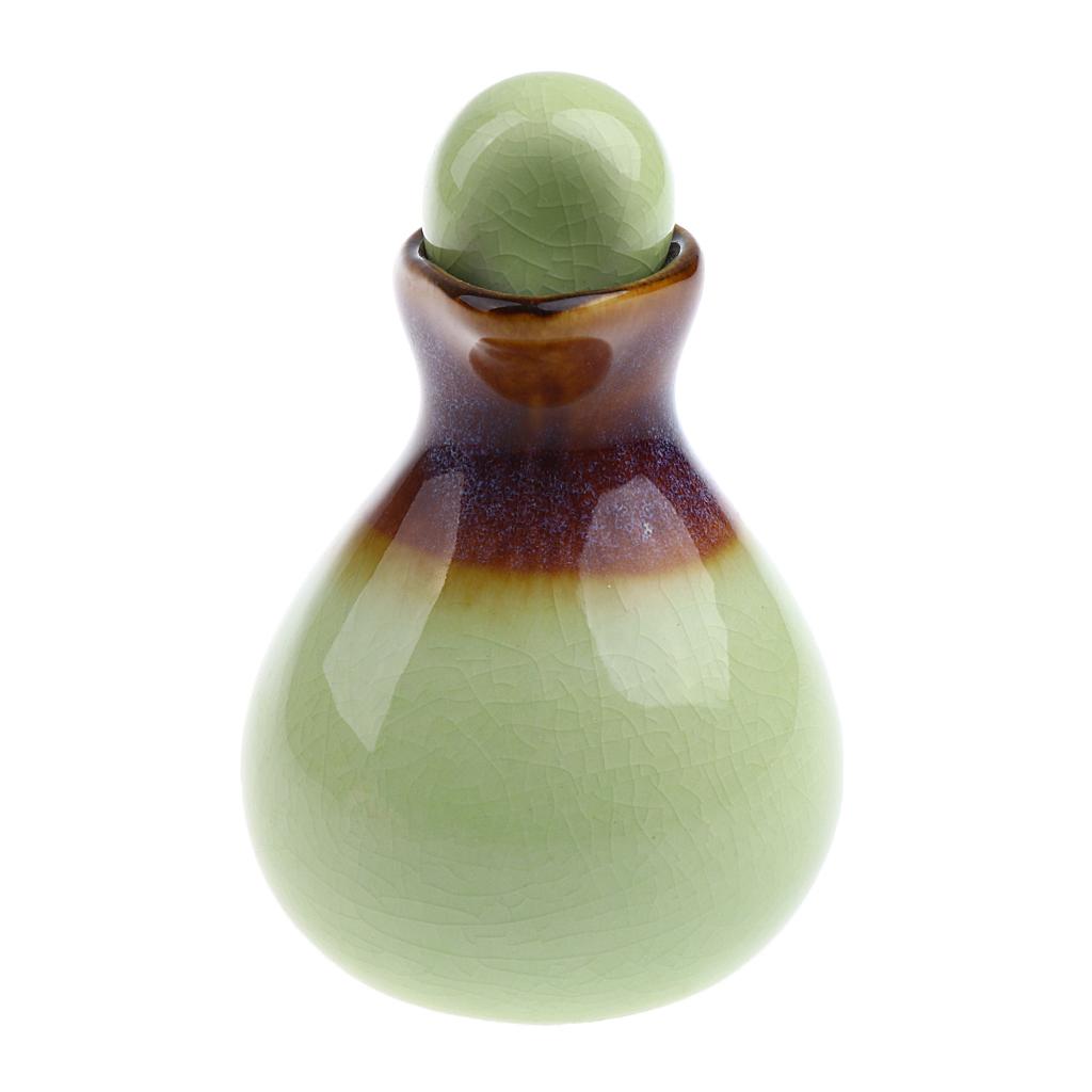 Portable Ceramic Essential Oil Bottle Aromatherapy Diffuser Refillable Storage Jar for Salon Home Car - Pink / Green / Blue