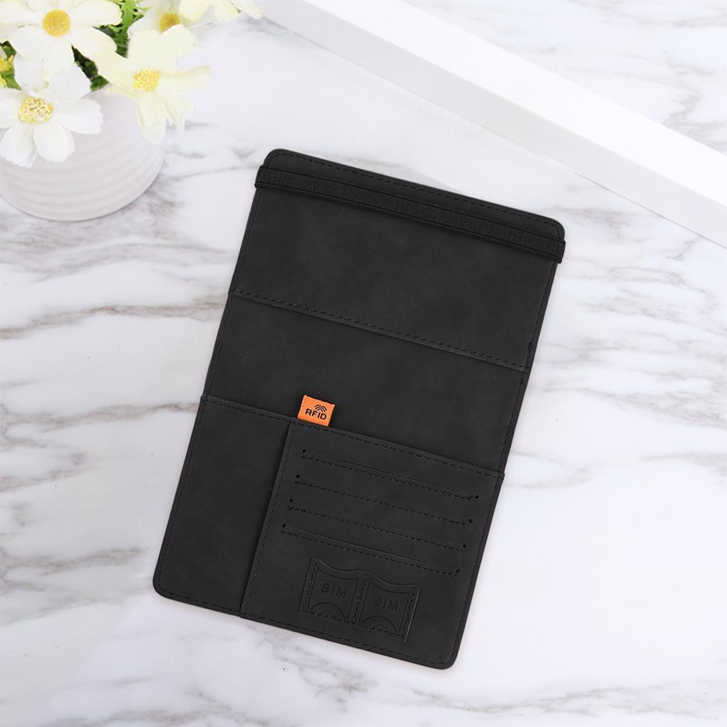 Passports Holder Document Organizer Case Card Case Black