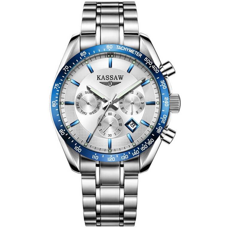 Đồng hồ nam chính hãng KASSAW K851-2 chống nước,chống xước,kính sapphire,Đồng hồ cơ (Automatic) ,dây kim loại thép không ghỉ 316,hàng mới 100%
