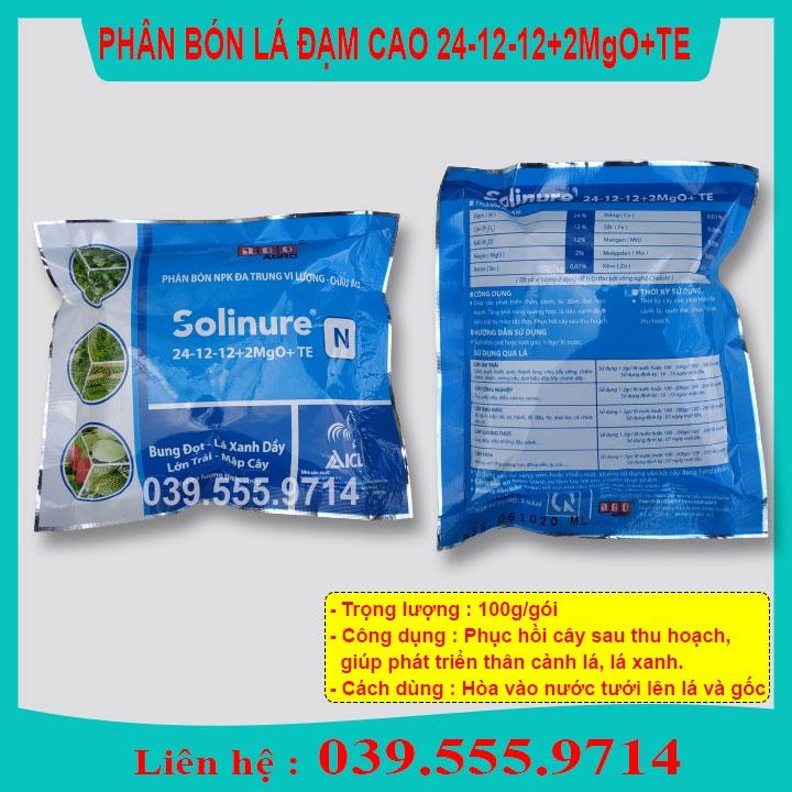 Phân bón Đạm Cao 24-12-12+2mgO+TE - Mập Cây, Kích mầm lá xanh dày, Lớn Trái