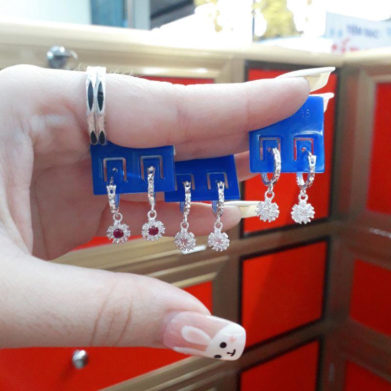 Bông tai hoa bạc cho bé  YN JEWELRY SL