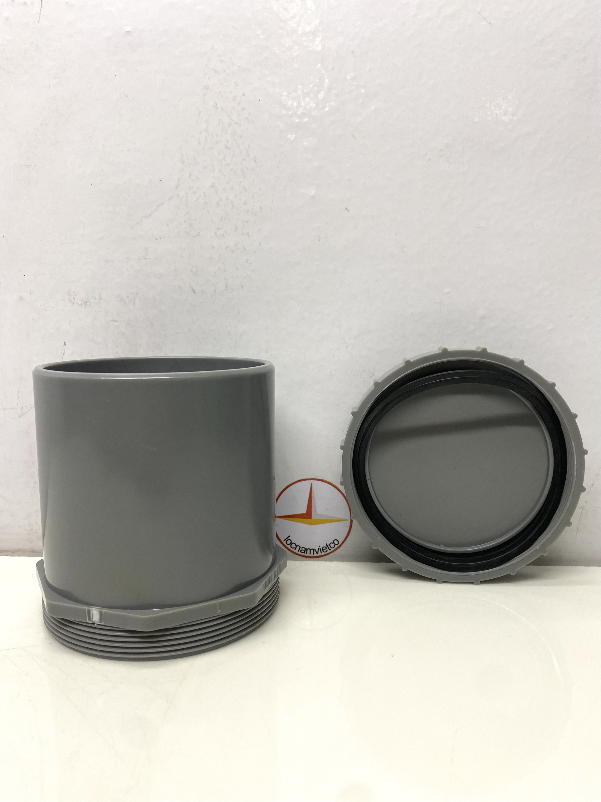 Bít xả ren ngoài 114 nhựa PVC Bình Minh _BXRN114